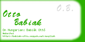 otto babiak business card